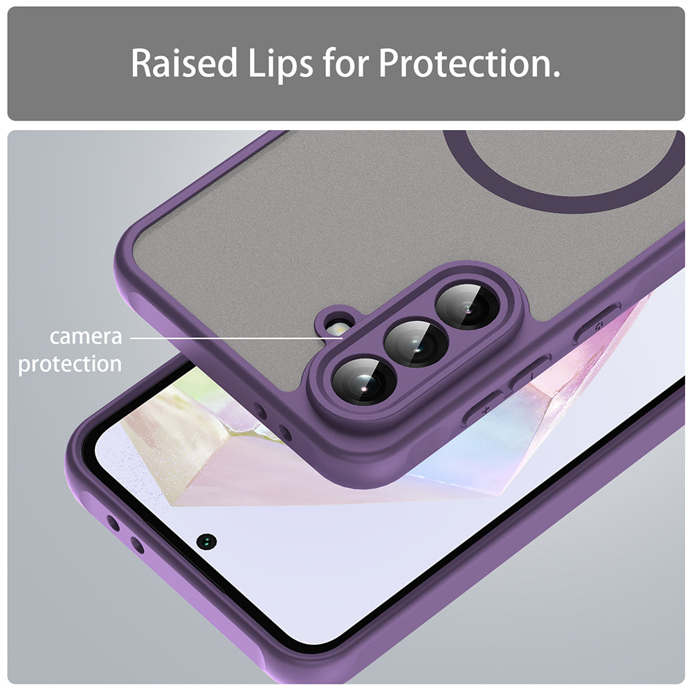 MagSafe pouzdro pro Samsung Galaxy A36 A366, Techsuit, HaloFrost II, fialové