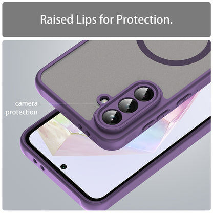 MagSafe pouzdro pro Samsung Galaxy A36 A366, Techsuit, HaloFrost II, fialové