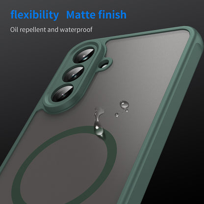 MagSafe Case for Samsung Galaxy A36 A366, Techsuit, HaloFrost II, Green