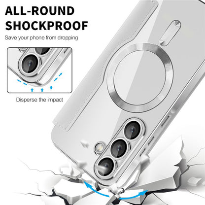 MagSafe pouzdro pro Samsung Galaxy A36 A366, Techsuit, SmartMag Book, Šedé
