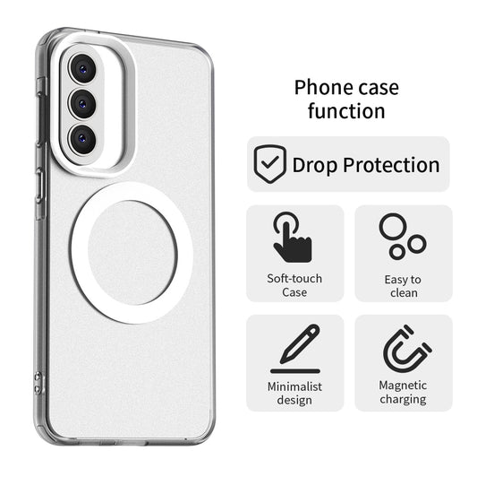 Pouzdro MagSafe pro Samsung Galaxy A37 5G, Techsuit, CandyCase, Bílá