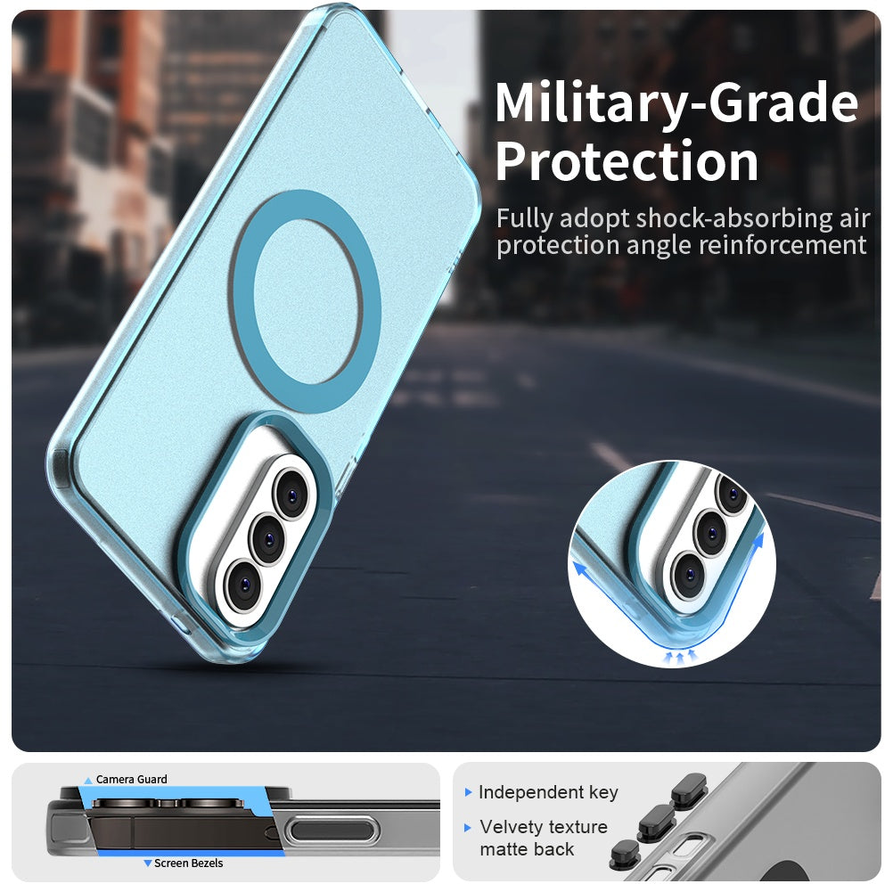 Pouzdro MagSafe pro Samsung Galaxy A37 5G, Techsuit, CandyCase, Modrá