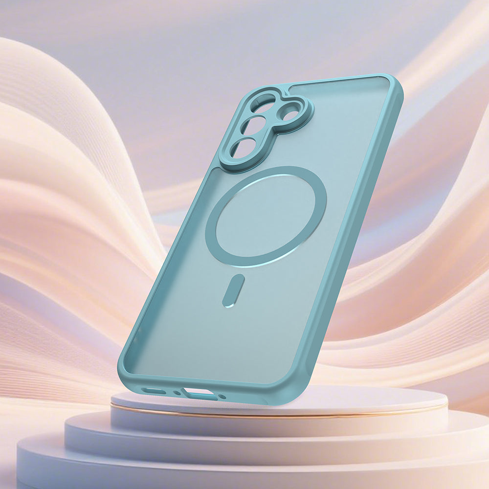 Pouzdro MagSafe pro Samsung Galaxy A37 5G, Techsuit, HaloFrost II, Světle zelená