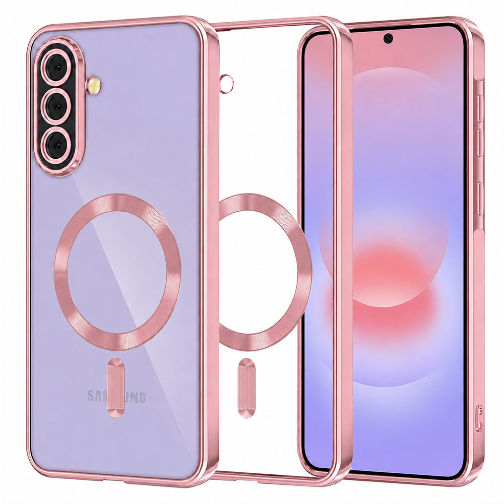 MagSafe pouzdro pro Samsung Galaxy A37 5G, Techsuit, Luxury Crystal, Růžové