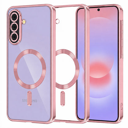 MagSafe pouzdro pro Samsung Galaxy A37 5G, Techsuit, Luxury Crystal, Růžové