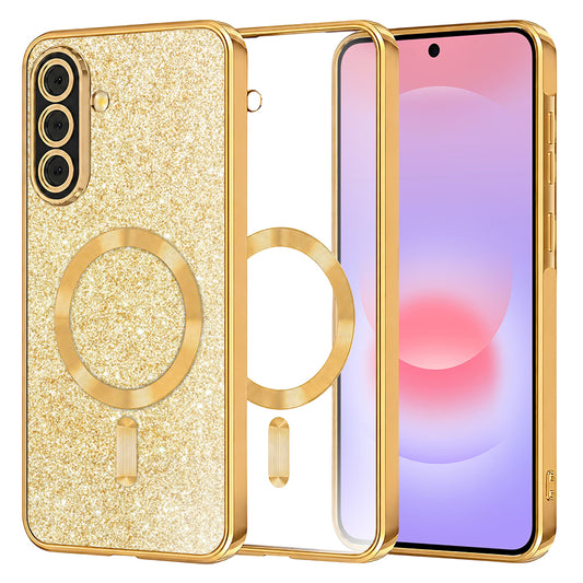 MagSafe pouzdro pro Samsung Galaxy A37 5G, Techsuit, Luxury Glitter, Zlaté