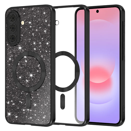 MagSafe pouzdro pro Samsung Galaxy A37 5G, Techsuit, Luxury Glitter, černé