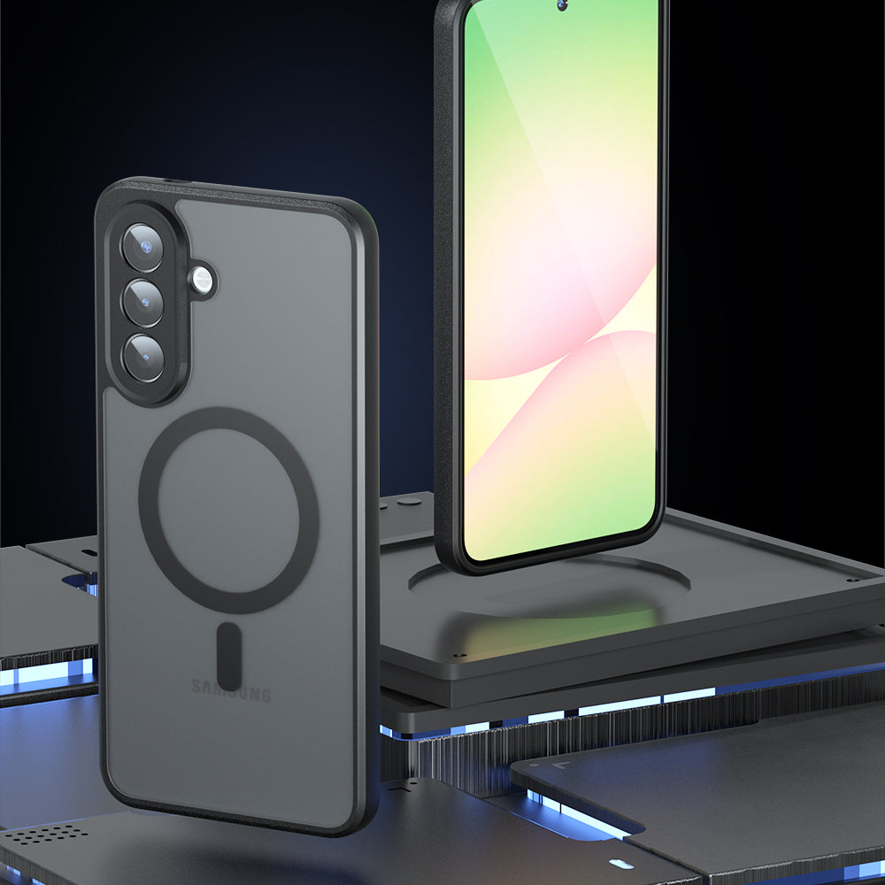 Pouzdro MagSafe pro Samsung Galaxy A37 5G, Techsuit, PureFrost, Saténově černé