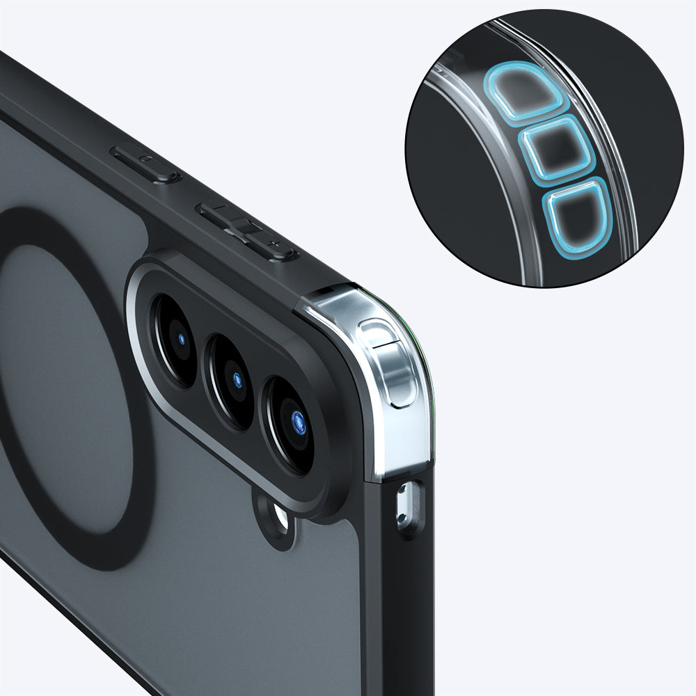 Pouzdro MagSafe pro Samsung Galaxy A37 5G, Techsuit, PureFrost, Saténově černé