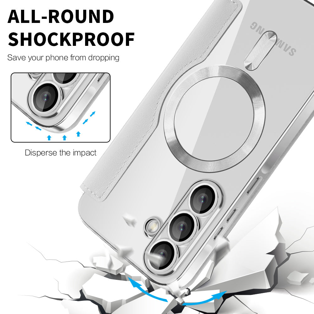 Pouzdro MagSafe pro Samsung Galaxy A37 5G, Techsuit, SmartMag Book, Šedé