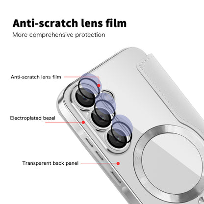 Pouzdro MagSafe pro Samsung Galaxy A37 5G, Techsuit, SmartMag Book, Šedé