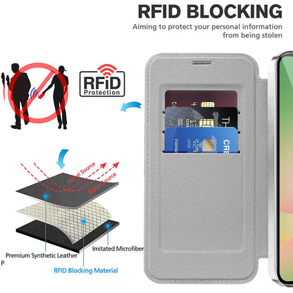 Pouzdro MagSafe pro Samsung Galaxy A37 5G, Techsuit, SmartMag Book, Šedé