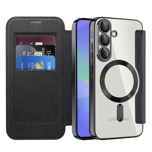 Pouzdro MagSafe pro Samsung Galaxy A37 5G, Techsuit, SmartMag Book, Černá