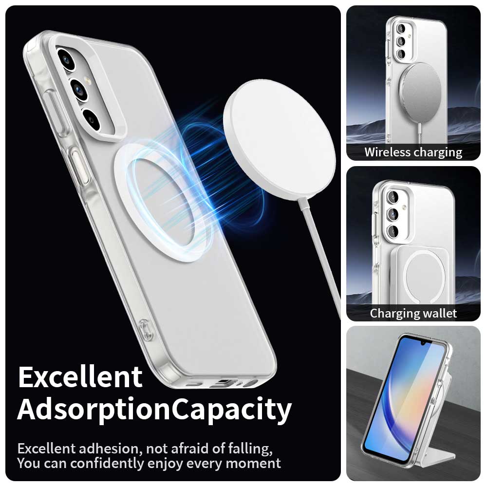 MagSafe pouzdro pro Samsung Galaxy A55 5G A556, Techsuit, CandyCase, bílé