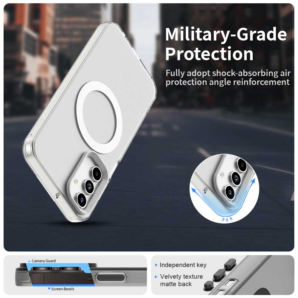 MagSafe pouzdro pro Samsung Galaxy A55 5G A556, Techsuit, CandyCase, bílé