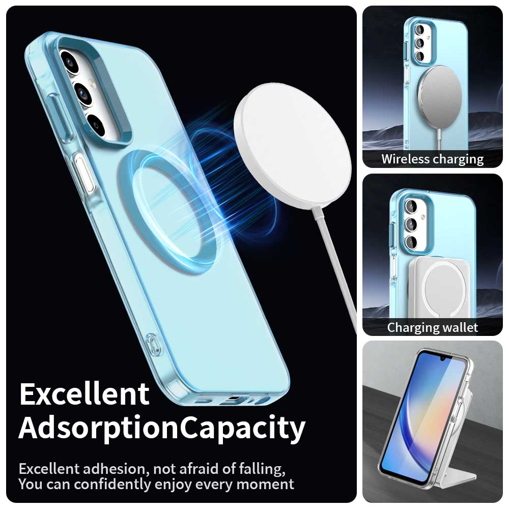 MagSafe pouzdro pro Samsung Galaxy A55 5G A556, Techsuit, CandyCase, Modrá