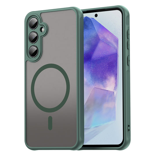 MagSafe pouzdro pro Samsung Galaxy A55 5G A556, Techsuit, HaloFrost II, Zelené