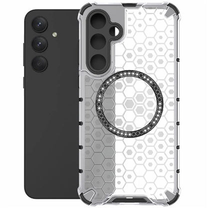 MagSafe pouzdro pro Samsung Galaxy A55 5G A556, Techsuit, HoneyComb Shield, bílé