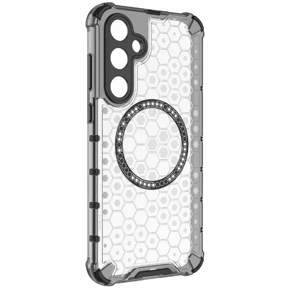 MagSafe pouzdro pro Samsung Galaxy A55 5G A556, Techsuit, HoneyComb Shield, bílé