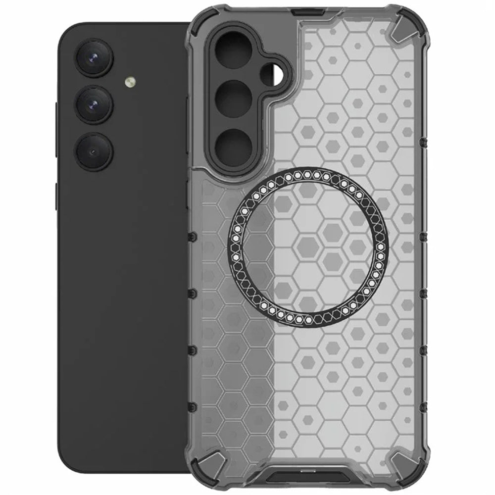 MagSafe pouzdro pro Samsung Galaxy A55 5G A556, Techsuit, HoneyComb Shield, černé