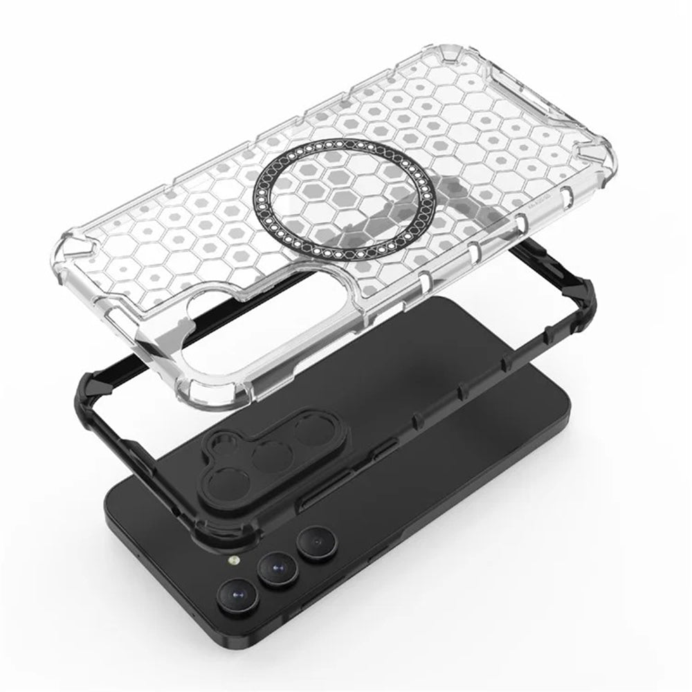 MagSafe pouzdro pro Samsung Galaxy A55 5G A556, Techsuit, HoneyComb Shield, černé