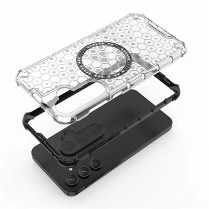 MagSafe pouzdro pro Samsung Galaxy A55 5G A556, Techsuit, HoneyComb Shield, černé
