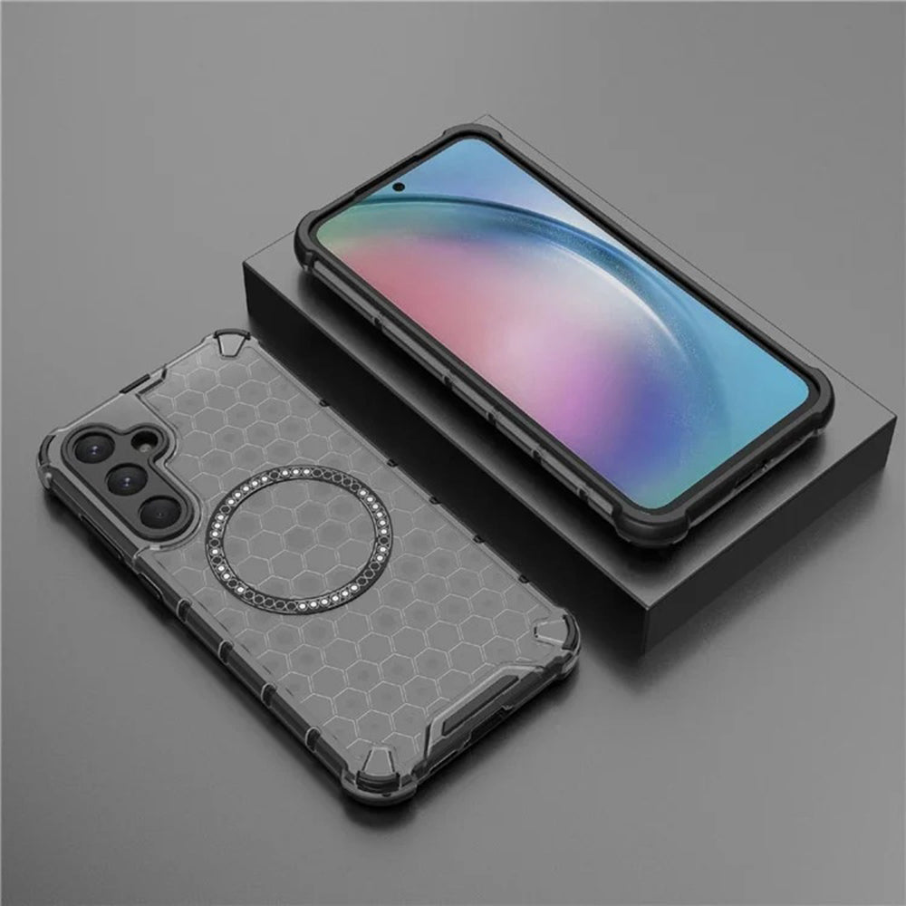 MagSafe pouzdro pro Samsung Galaxy A55 5G A556, Techsuit, HoneyComb Shield, černé