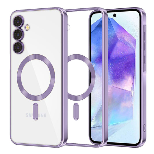 MagSafe pouzdro pro Samsung Galaxy A55 5G A556, Techsuit, Luxury Crystal, Světle fialové