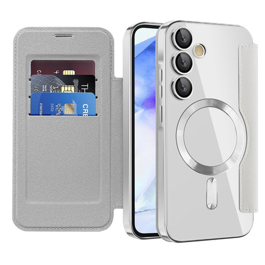 MagSafe pouzdro pro Samsung Galaxy A55 5G A556, Techsuit, SmartMag Book, Šedé