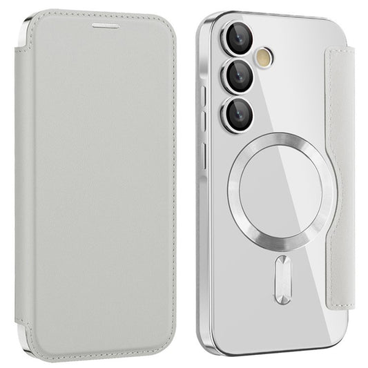 MagSafe pouzdro pro Samsung Galaxy A55 5G A556, Techsuit, SmartMag Book, Šedé