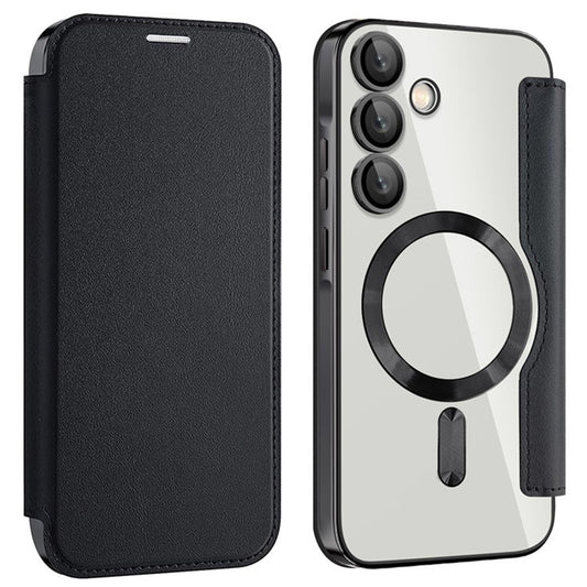 MagSafe pouzdro pro Samsung Galaxy A55 5G A556, Techsuit, SmartMag Book, Černé