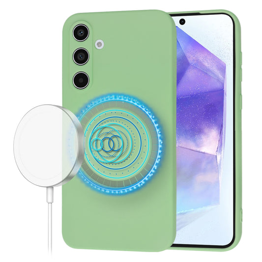 MagSafe pouzdro pro Samsung Galaxy A55 5G A556, Techsuit, SoftFlex, Světle zelená