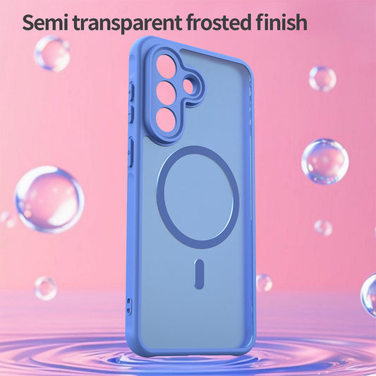 Pouzdro MagSafe pro Samsung Galaxy A56 A566, Techsuit, HaloFrost II, Modrá