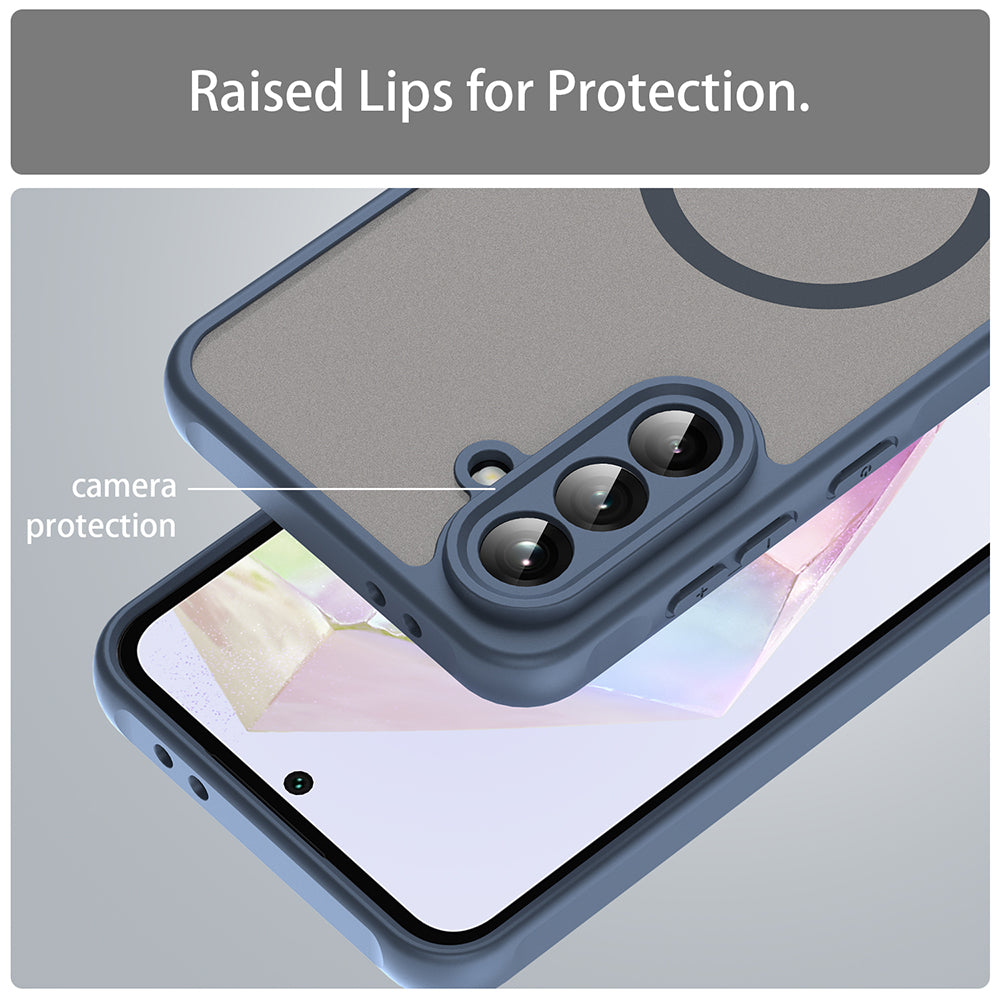 MagSafe pouzdro pro Samsung Galaxy A56 A566, Techsuit, HaloFrost II, Tmavě modrá