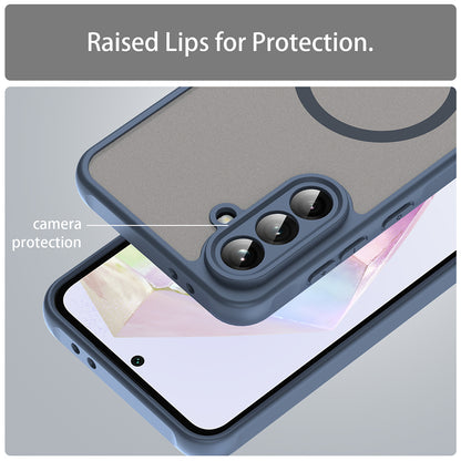MagSafe pouzdro pro Samsung Galaxy A56 A566, Techsuit, HaloFrost II, Tmavě modrá