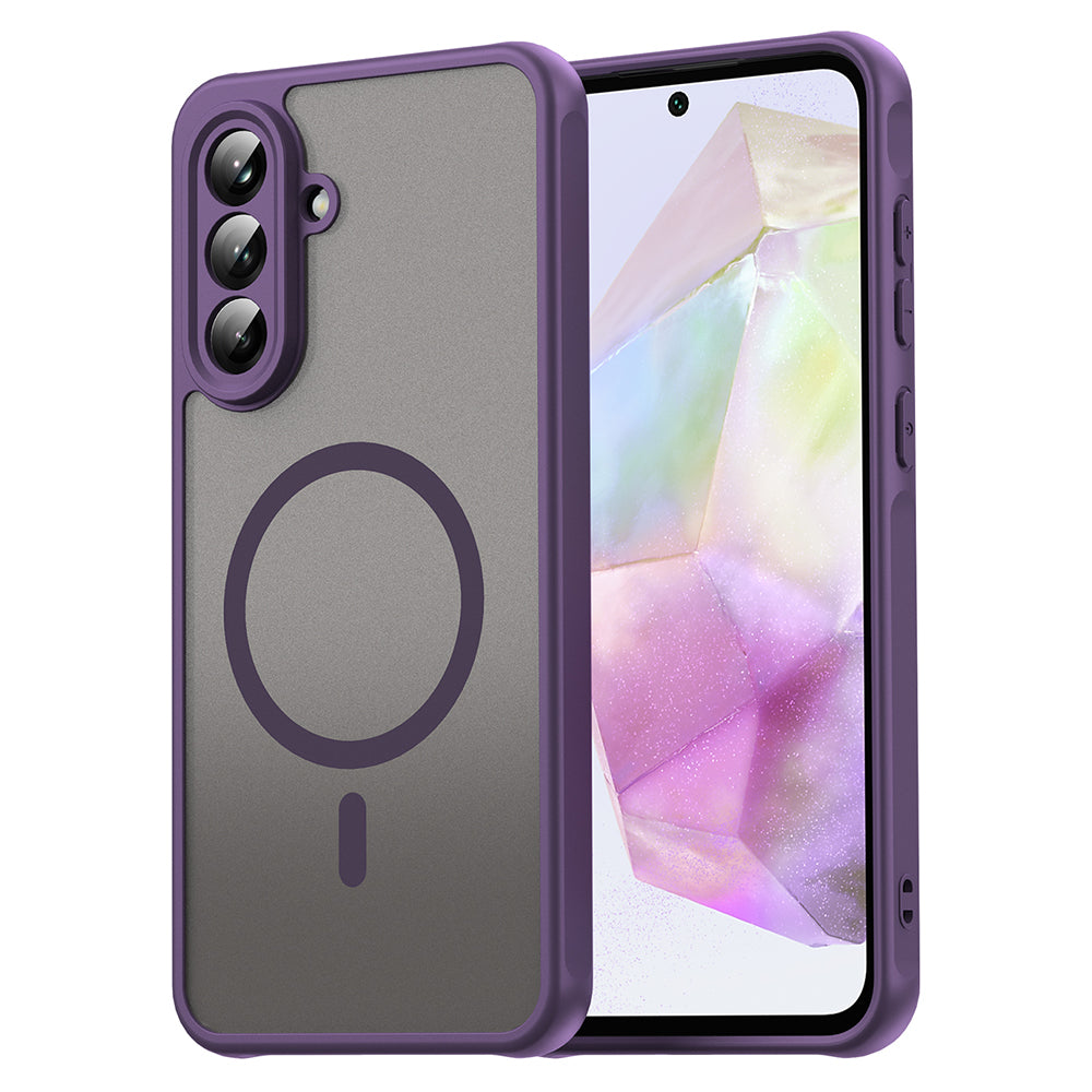 MagSafe Case for Samsung Galaxy A56 A566, Techsuit, HaloFrost II, Purple