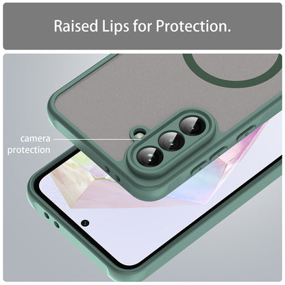 MagSafe pouzdro pro Samsung Galaxy A56 A566, Techsuit, HaloFrost II, Zelené