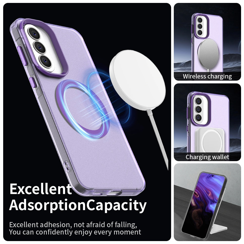 Pouzdro MagSafe pro Samsung Galaxy A57 5G, Techsuit, CandyCase, Fialové
