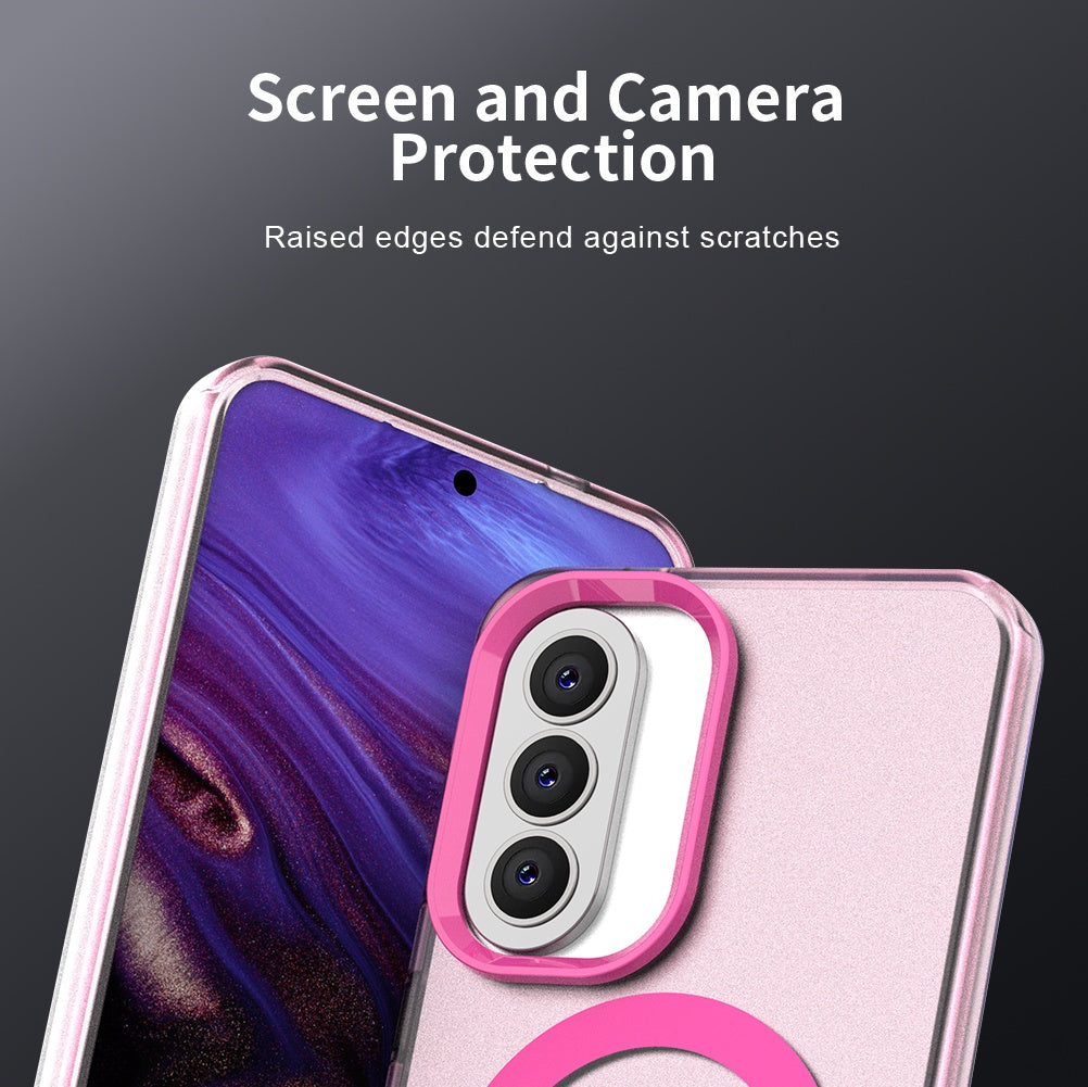 Pouzdro MagSafe pro Samsung Galaxy A57 5G, Techsuit, CandyCase, Růžová