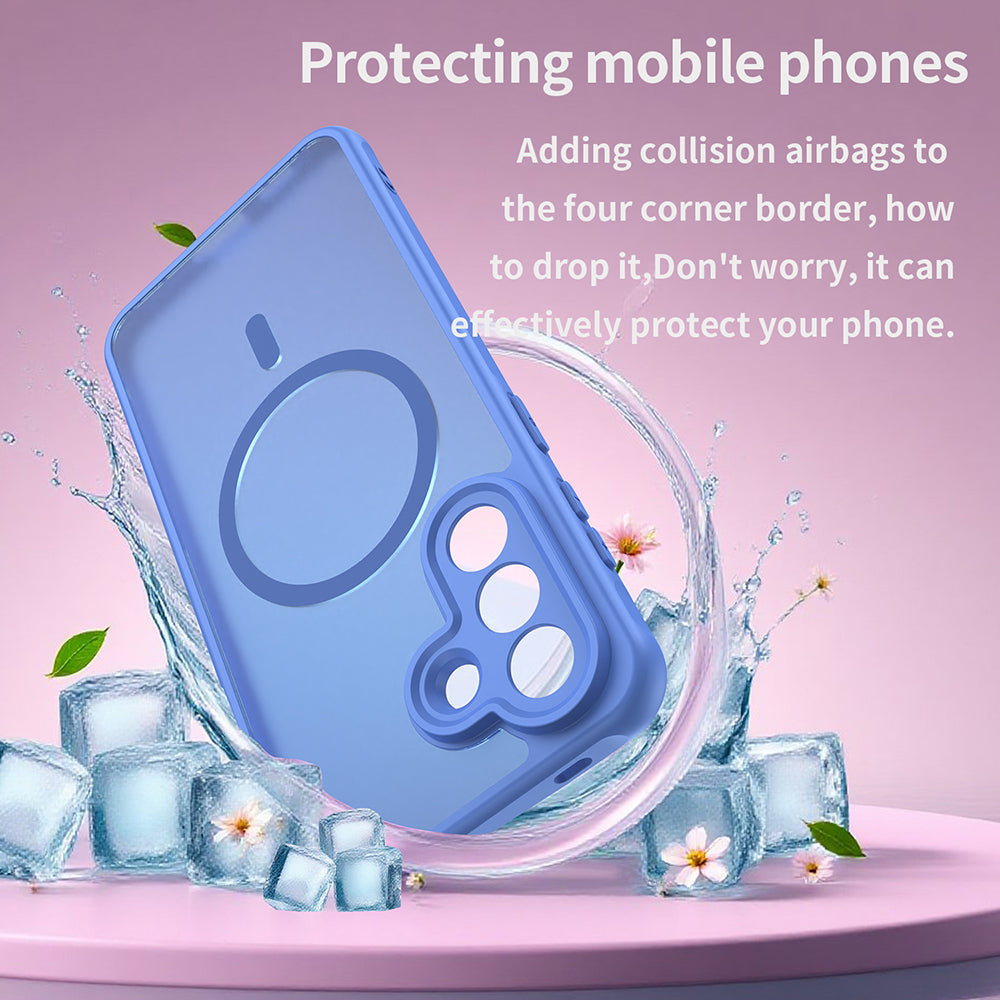 Pouzdro MagSafe pro Samsung Galaxy A57 5G, Techsuit, HaloFrost II, Modrá