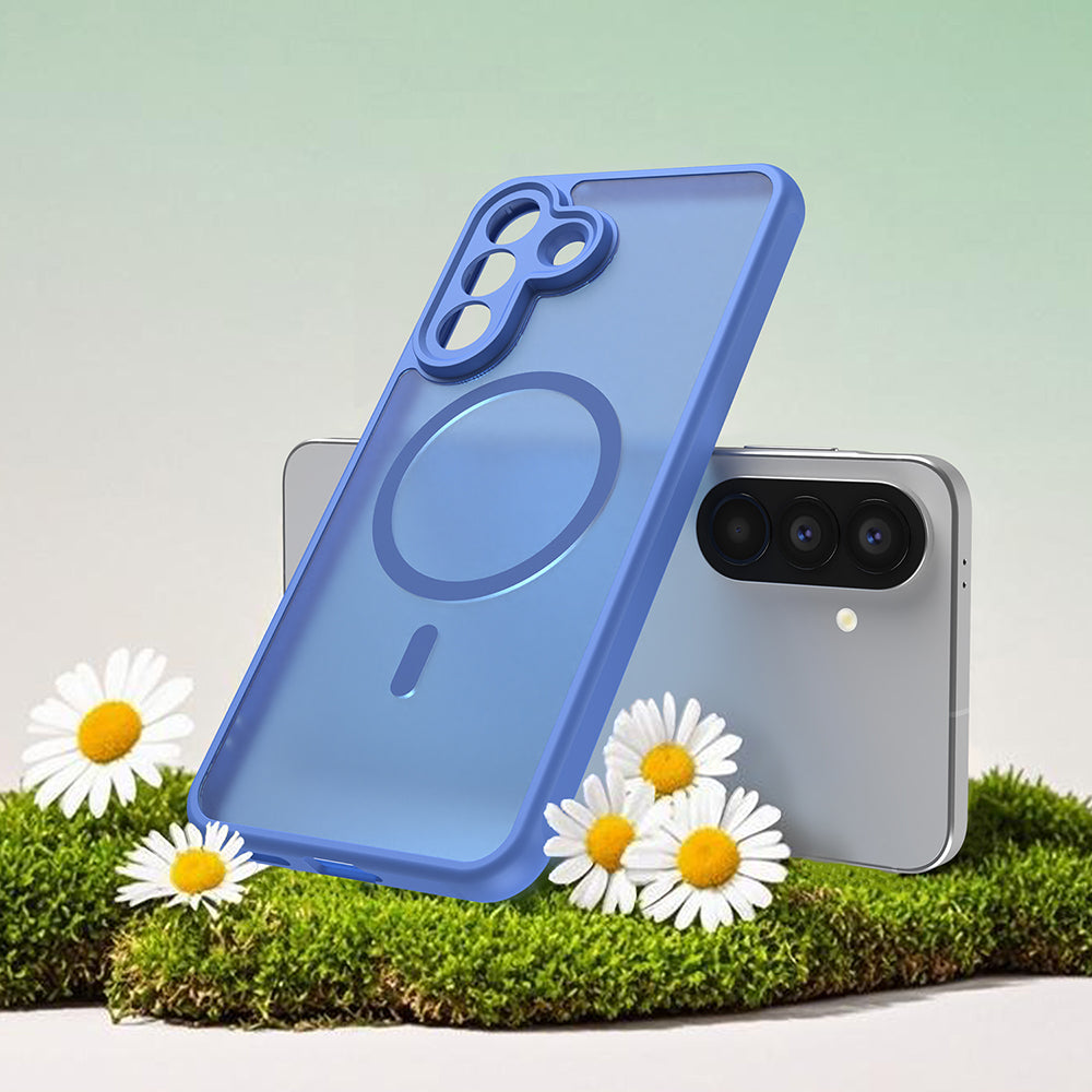 Pouzdro MagSafe pro Samsung Galaxy A57 5G, Techsuit, HaloFrost II, Modrá