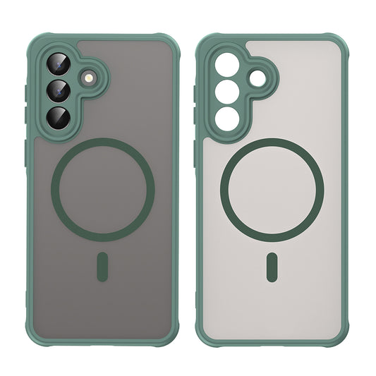 Pouzdro MagSafe pro Samsung Galaxy A57 5G, Techsuit, HaloFrost II, Zelená