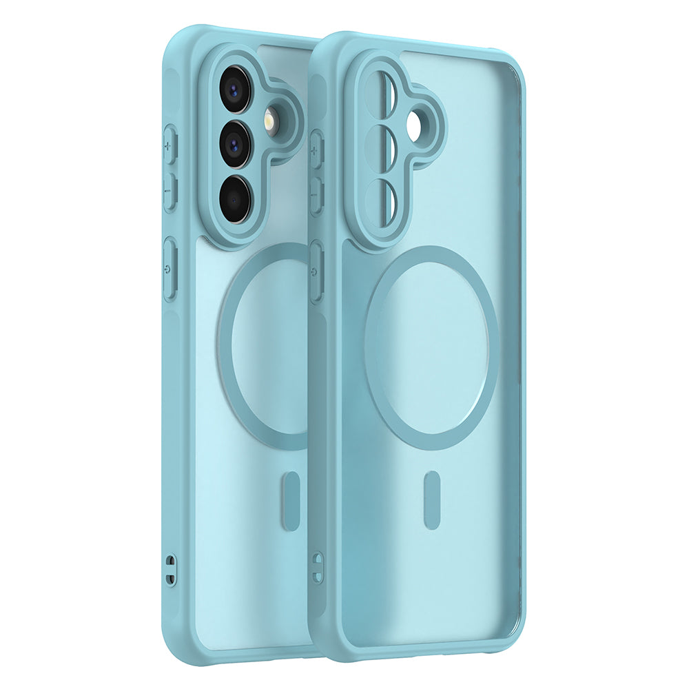 Pouzdro MagSafe pro Samsung Galaxy A57 5G, Techsuit, HaloFrost II, Světle zelená