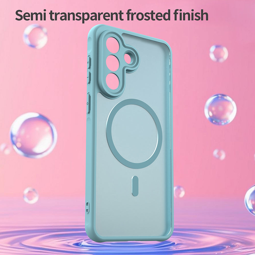 Pouzdro MagSafe pro Samsung Galaxy A57 5G, Techsuit, HaloFrost II, Světle zelená
