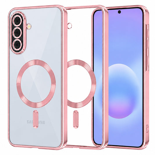 MagSafe pouzdro pro Samsung Galaxy A57 5G, Techsuit, Luxury Crystal, Růžové