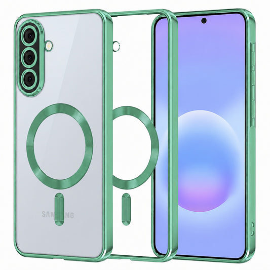 MagSafe pouzdro pro Samsung Galaxy A57 5G, Techsuit, Luxury Crystal, Světle zelená