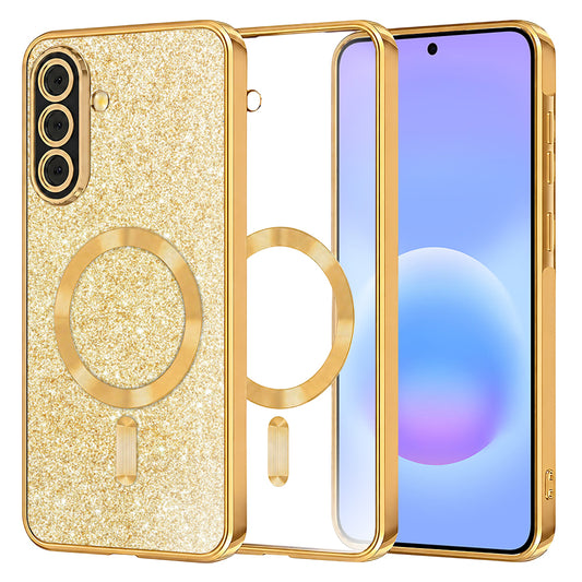 MagSafe pouzdro pro Samsung Galaxy A57 5G, Techsuit, Luxury Glitter, Zlaté