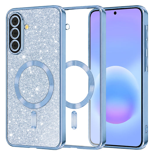 MagSafe pouzdro pro Samsung Galaxy A57 5G, Techsuit, Luxury Glitter, Bleu