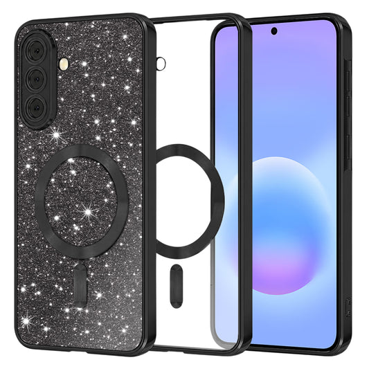 MagSafe pouzdro pro Samsung Galaxy A57 5G, Techsuit, Luxury Glitter, černé