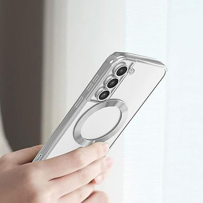 MagSafe pouzdro pro Samsung Galaxy S21 FE 5G G990, Techsuit, Luxury Crystal, Tmavě modrá